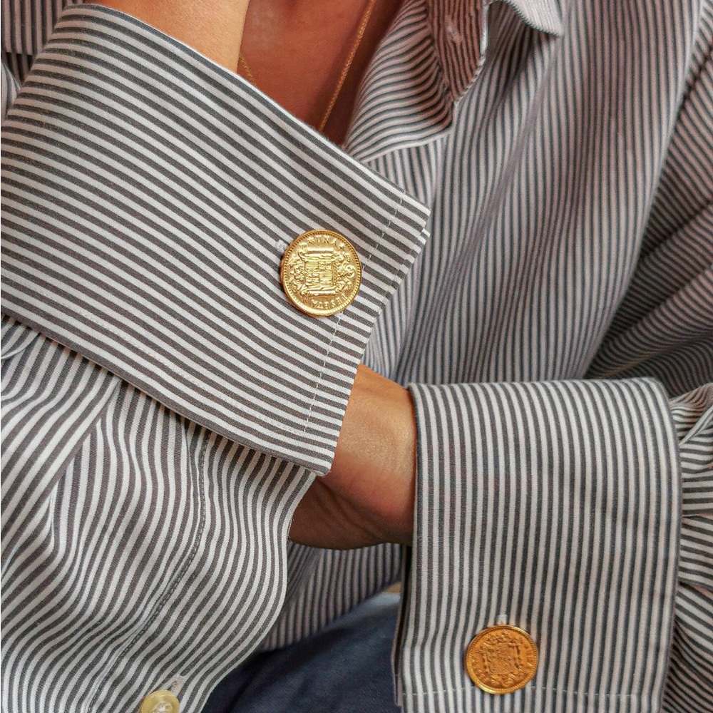 Gold Peseta Coin Cufflinks